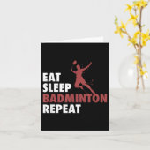 Carte Manger Dormir Badminton Répéter Raquette de Badmin (Fleur jaune)