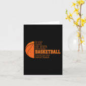 Carte Manger. Dormir. Ballon de basket. Recommencer. Jou (Fleur jaune)