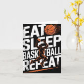 Carte Manger Dormir Basketball Répéter, Joueur, Garçons, (Fleur jaune)