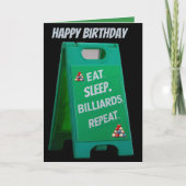 Carte Manger dormir billard répéter panneau en plastique (Devant)