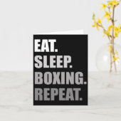 Carte Manger. Dormir. Boxe. Recommencer. Boxe (Fleur jaune)