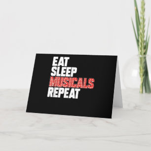 Carte Manger Dormir Comédies Musicales Répéter Acteur Br