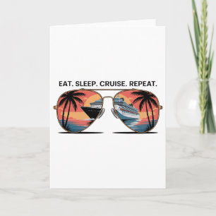 Carte Manger Dormir Croisière Répéter Vacances Navire Oc