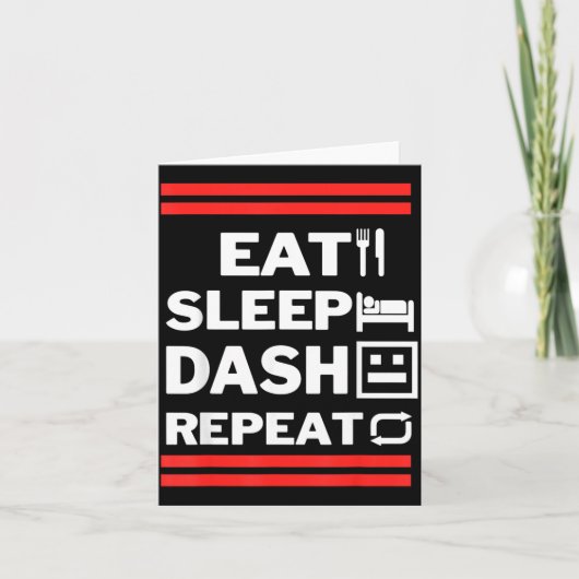 Carte Manger Dormir Dash Répéter Jeu Vidéo (Devant)
