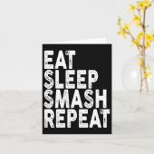 Carte Manger Dormir Écraser Répéter Tee de Badminton (Fleur jaune)