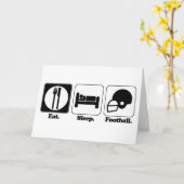 Carte manger dormir football (Fleur jaune)