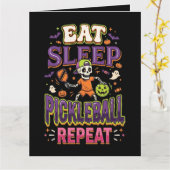Carte Manger Dormir Pickleball Répéter Pickleball (Fleur jaune)