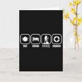 Carte Manger, Dormir, Randonnée, Répéter - Drôle de Rand (Fleur jaune)