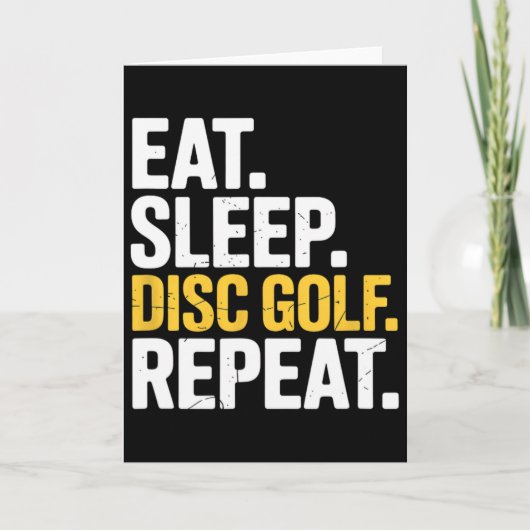 Carte Manger Dormir Répéter Frisbee Golf Joueur Disc Gol (Devant)