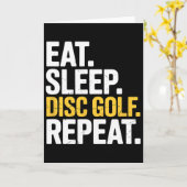 Carte Manger Dormir Répéter Frisbee Golf Joueur Disc Gol (Fleur jaune)