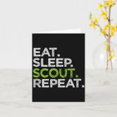 Carte Manger Dormir Scout Explorer Répéter Cub Amour Sco (Fleur jaune)