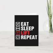 Carte Manger Dormir Soulever Répéter (Devant)