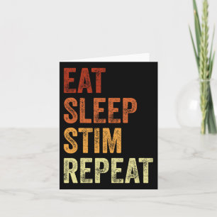 Carte Manger Dormir Stim Répéter Drôle de Sensibilisatio