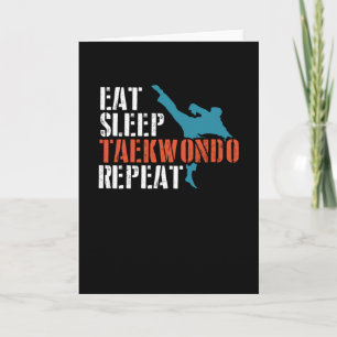 Carte Manger dormir taekwondo répéter