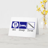 Carte Manger, Dormir, Tambour (Fleur jaune)