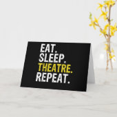 Carte Manger Dormir Théâtre Répéter Cadeau d'Acteur (Fleur jaune)