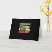 Carte Manger Dormir Théâtre Répéter Cadeaux Techniques d (Fleur jaune)