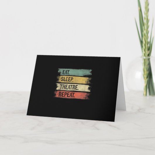 Carte Manger Dormir Théâtre Répéter Cadeaux Techniques d (Devant)