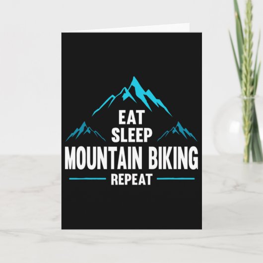 Carte Manger Dormir Vélo Tout Terrain Répéter - (Devant)