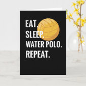 Carte Manger Dormir Water-Polo Répéter Cadeau de joueur (Fleur jaune)