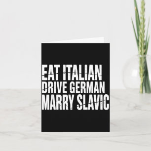 Carte Manger italien conduire allemand épouser slave drô