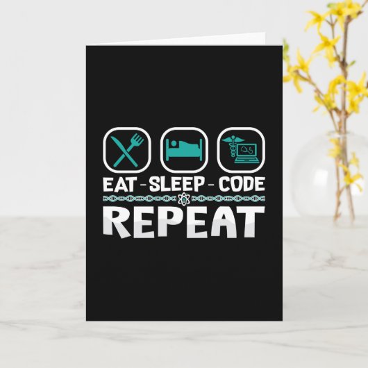Carte Manger le code de veille Répéter le code de code I (Fleur jaune)