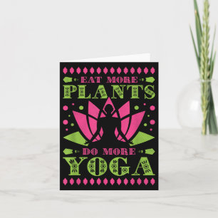 Carte Manger Plus de Plantes Faire Plus de Yoga, Végétal