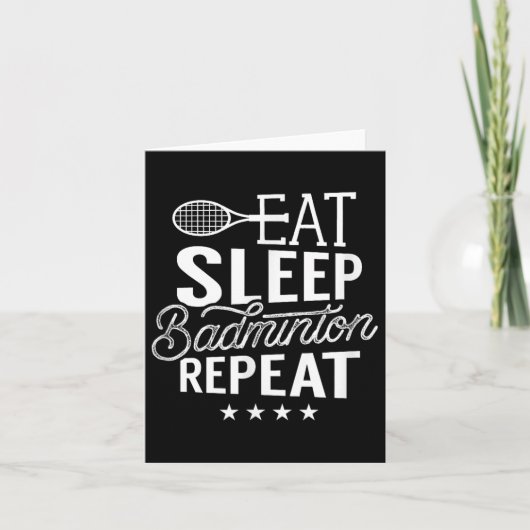 Carte Manger Sleep Badminton Répéter Shuttle Player Team (Devant)