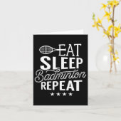 Carte Manger Sleep Badminton Répéter Shuttle Player Team (Fleur jaune)
