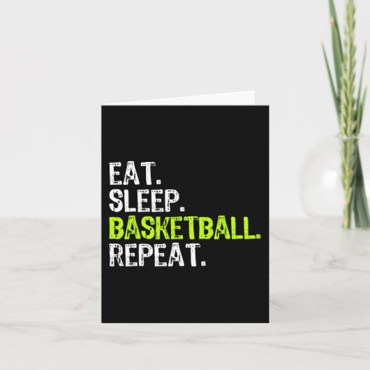 Carte Manger Sleep Basketball Répéter Lecteur Fun Cool L (Devant)