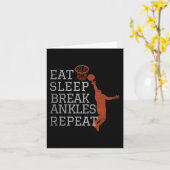 Carte Manger Sleep Break Ankles Répéter Basketball Fun (Fleur jaune)