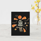 Carte Manger Sleep Hoop Répéter Basketball (Fleur jaune)