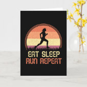 Carte Manger Sleep Run Répéter Marathon de l'athlète rét (Fleur jaune)