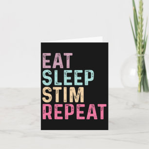 Carte Manger Sleep Stim Répéter Sensibilisation sur l'au