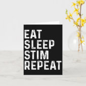 Carte Manger Sleep Stim Répéter Sensibilisation sur l'au (Fleur jaune)