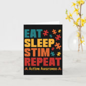 Carte Manger Sleep Stim Répéter Stimming Sensibilisation (Fleur jaune)