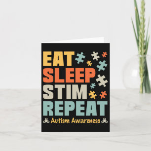 Carte Manger Sleep Stim Répéter Stimming Sensibilisation