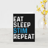 Carte Manger Sleep Stim Répéter Stimming Sensibilisation (Fleur jaune)