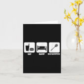Carte Manger Sommeil Badminton (Fleur jaune)