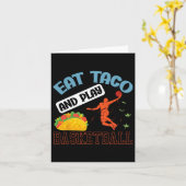 Carte Manger Taco Et Jouer Au Bysketbyll Mexique Cinco D (Fleur jaune)