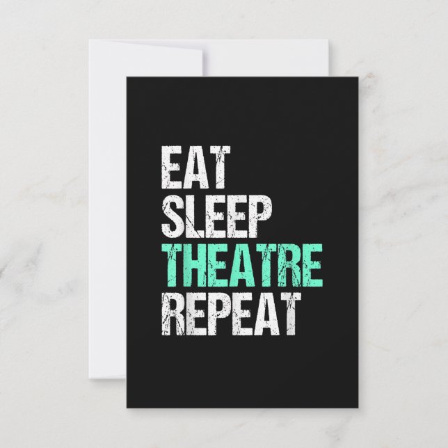 Carte Manger Théâtre du sommeil Répéter (Devant)