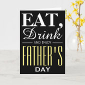 Carte Mangez, buvez et profitez de la Fête des pères (Fleur jaune)