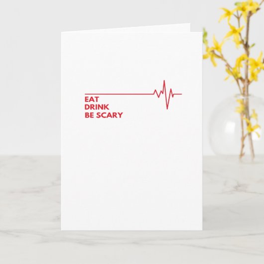 Carte Mangez Buvez Soyez Effrayant Cool Unique (Fleur jaune)