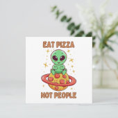Carte Mangez de la pizza pas des gens (Debout devant)