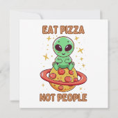 Carte Mangez de la pizza pas des gens (Dos)