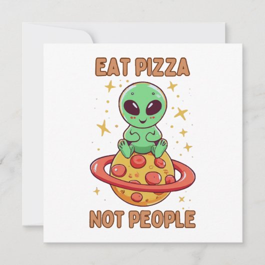 Carte Mangez de la pizza pas des gens (Devant)