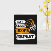 Carte Mangez des cerceaux de sommeil Répéter le basket-b (Fleur jaune)