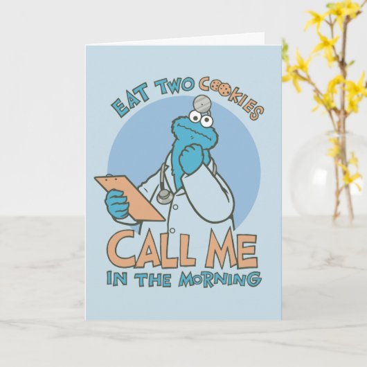 Carte Mangez deux cookies, appelez-moi le matin (Fleur jaune)