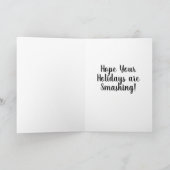 Carte Mangez Dink et soyez joyeux Pickleball de Noël (Intérieur)