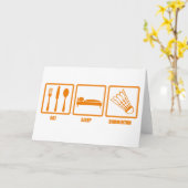 Carte Mangez le badminton de sommeil (Fleur jaune)